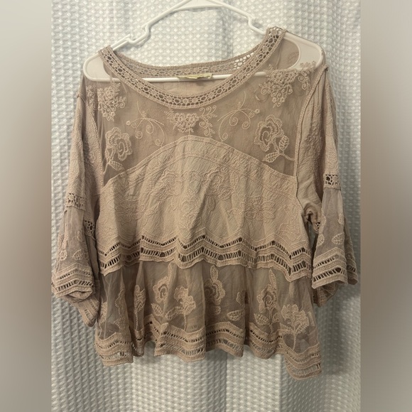 Rebellion Tops - “Rebellion” Boho chic embroidered flowy top.